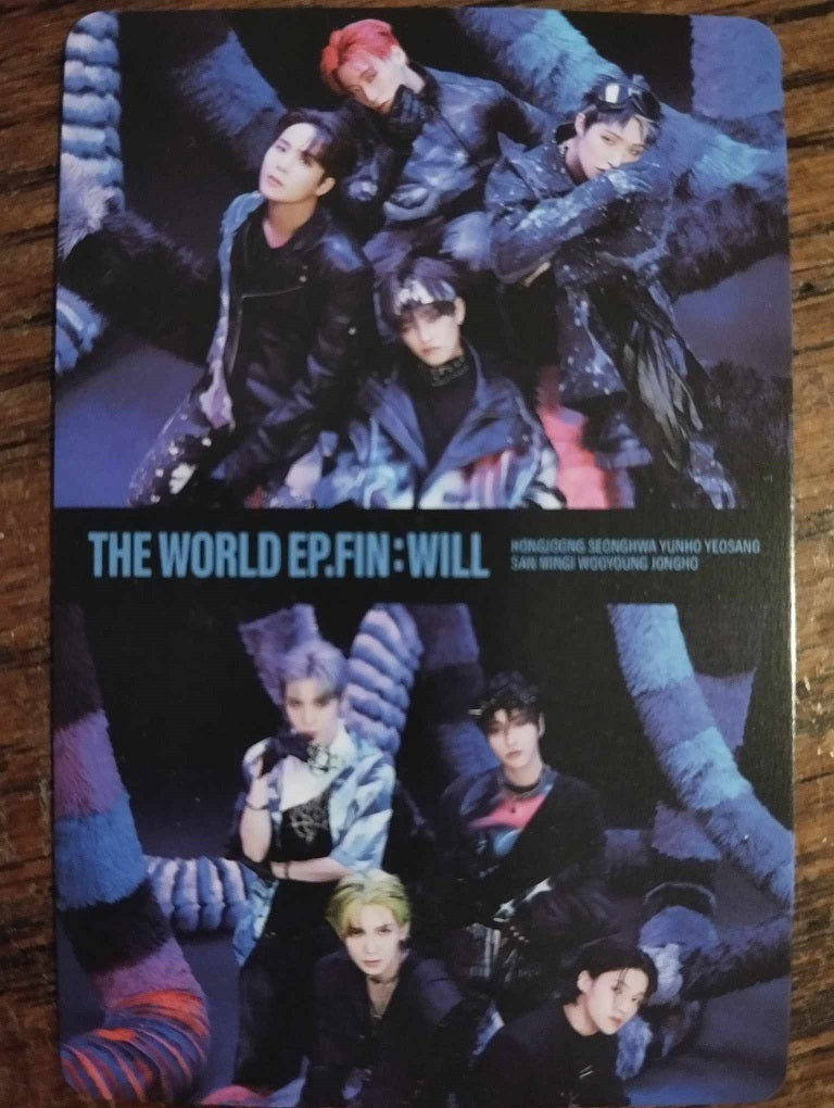 Photocard  ATEEZ The world Ep. fin : will Jongho Wooyoung Seonghwa