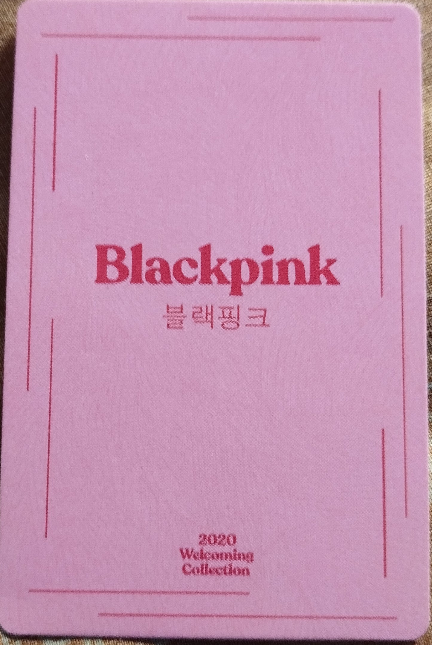 Photocard  BLACKPINK  2020 welcoming collection  Rose  Jisoo