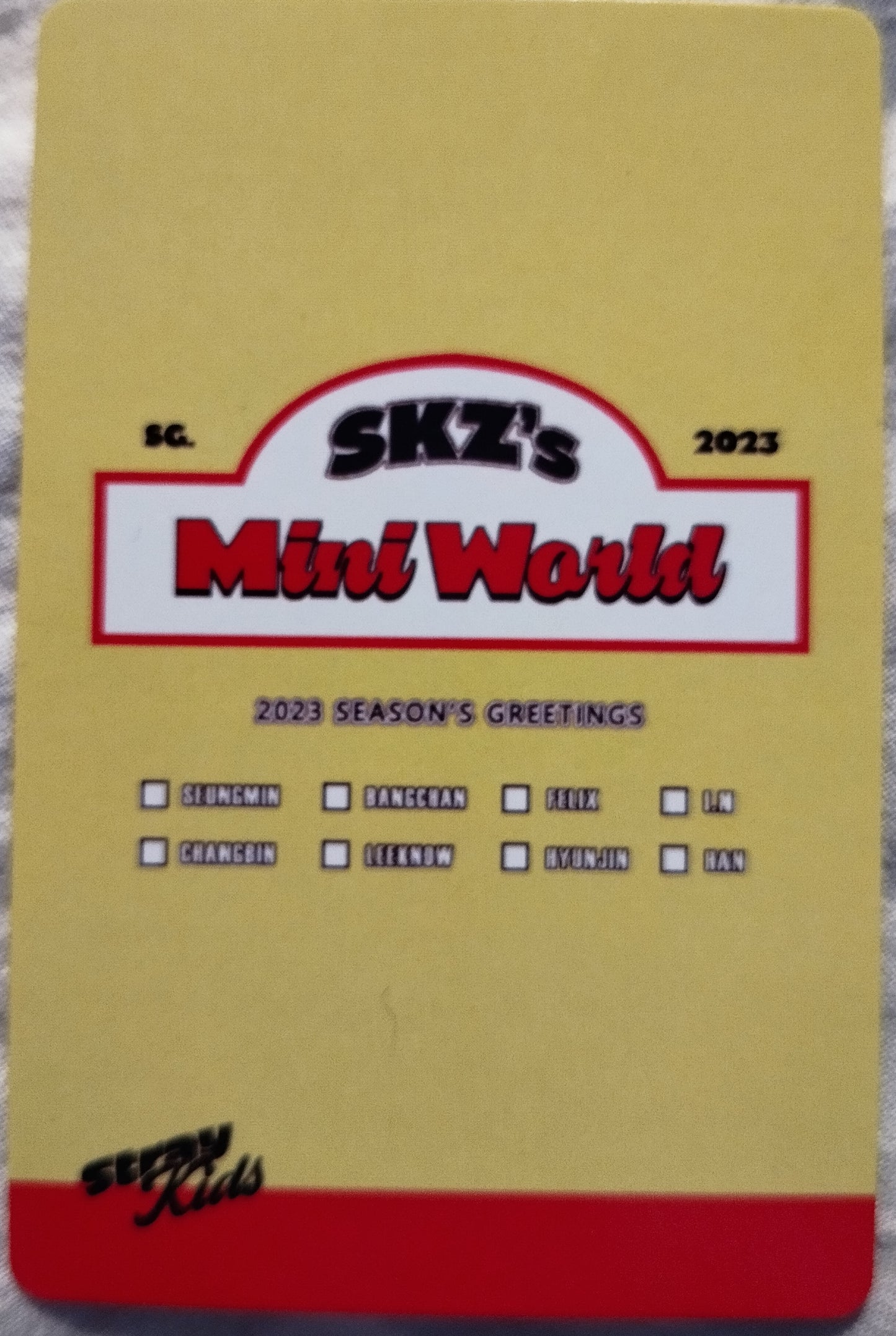 Photocard STRAYKIDS sg 2023 SKZ's Miniworld