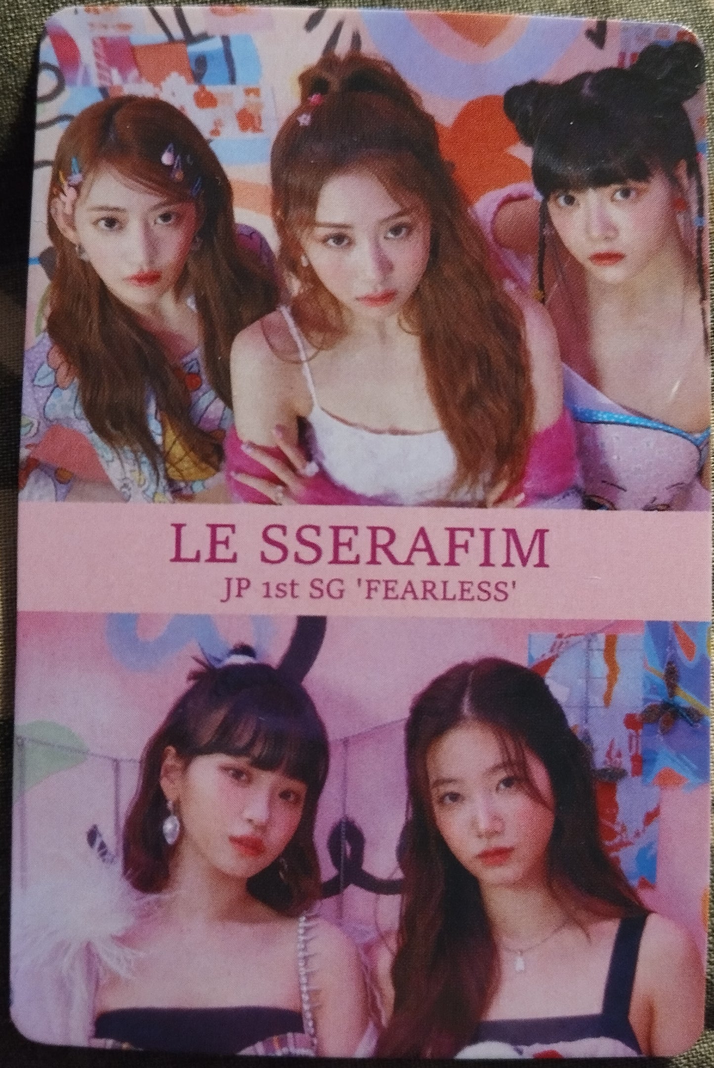 Photocard LE SSERAFIM Fearless Japan first single Sakura Yunjin Eunchae