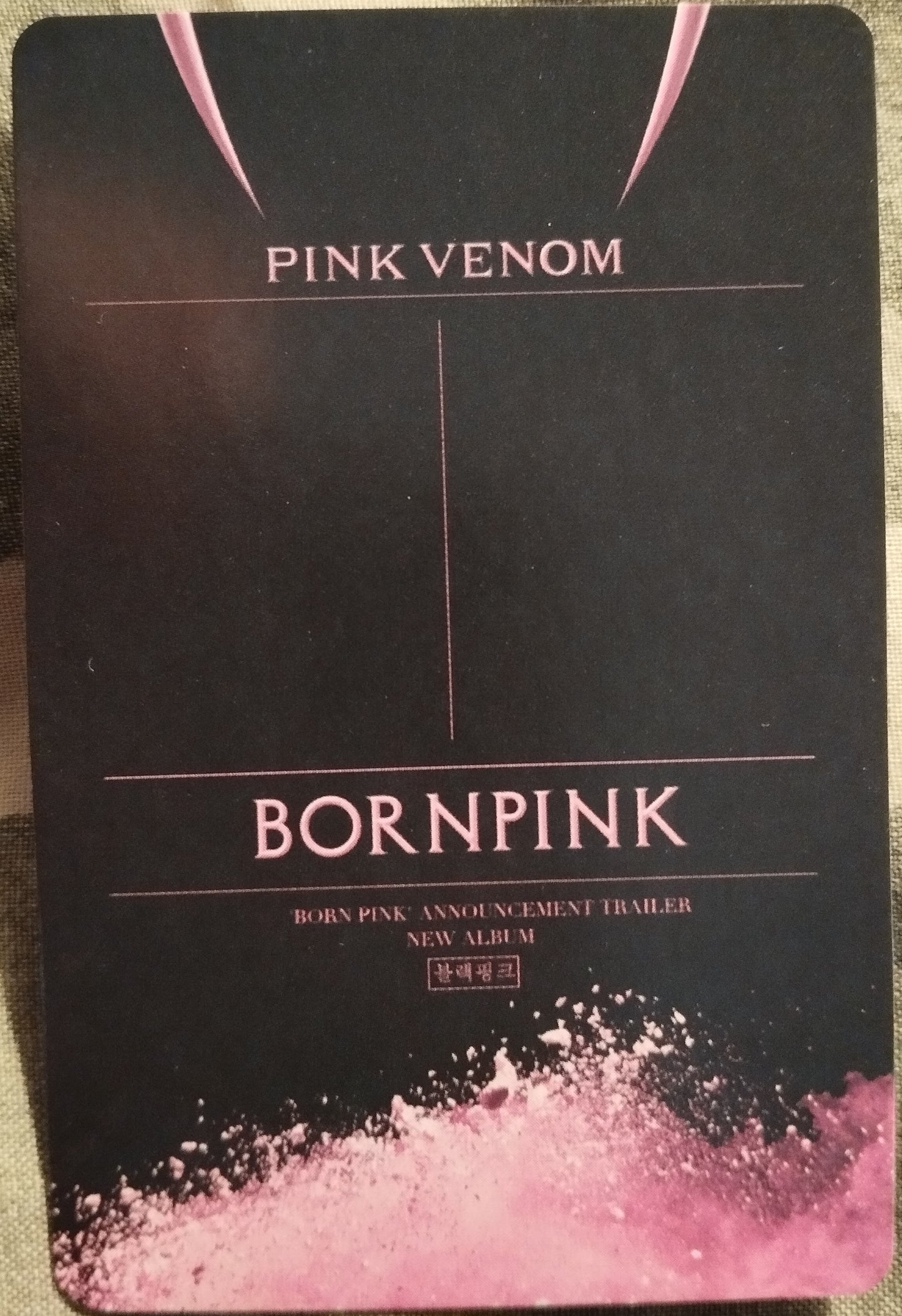 Photocard BLACKPINK BORN Pink Jisoo