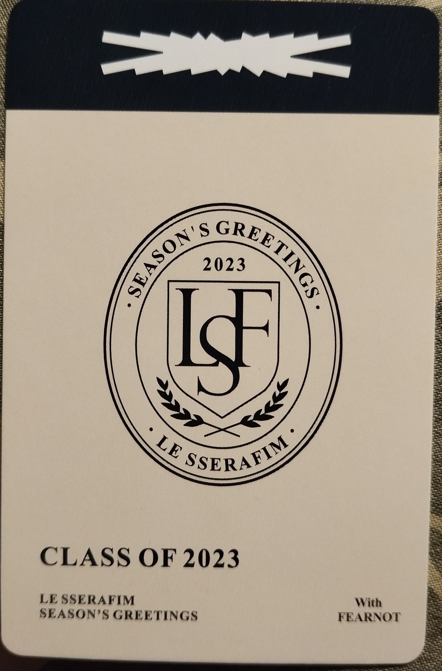 Photocard LE SSERAFIM Season's greetings Class of 2023