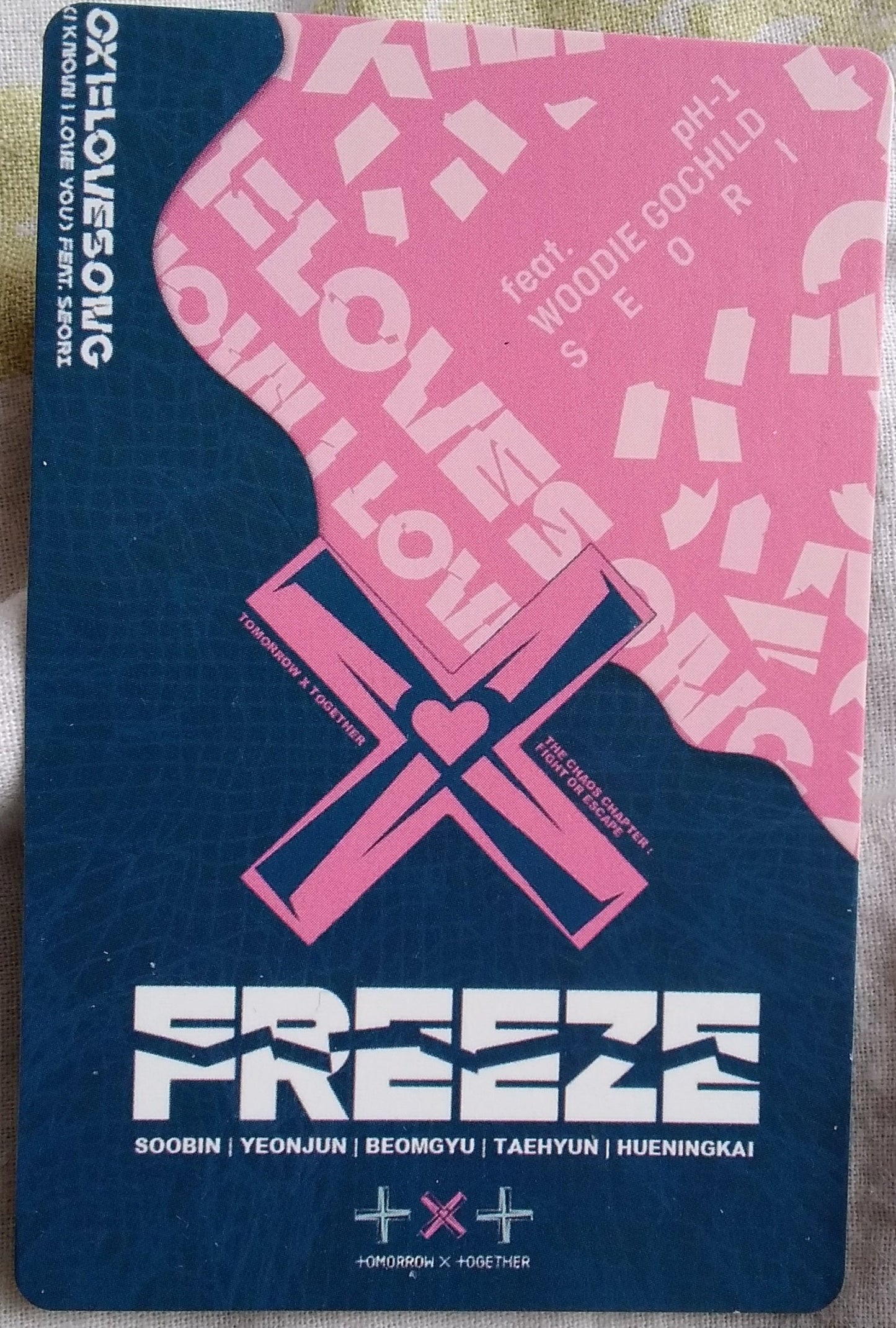 Photocard TXT  freeze  huening kai