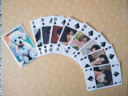 Jeu de 32 cartes personnalisé fait main CHA EUN WOO