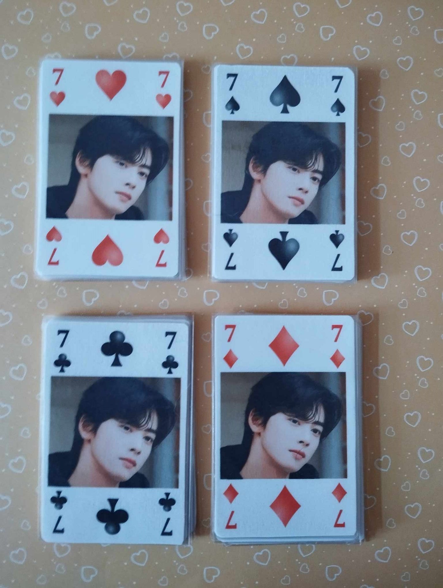 Jeu de 32 cartes personnalisé fait main CHA EUN WOO