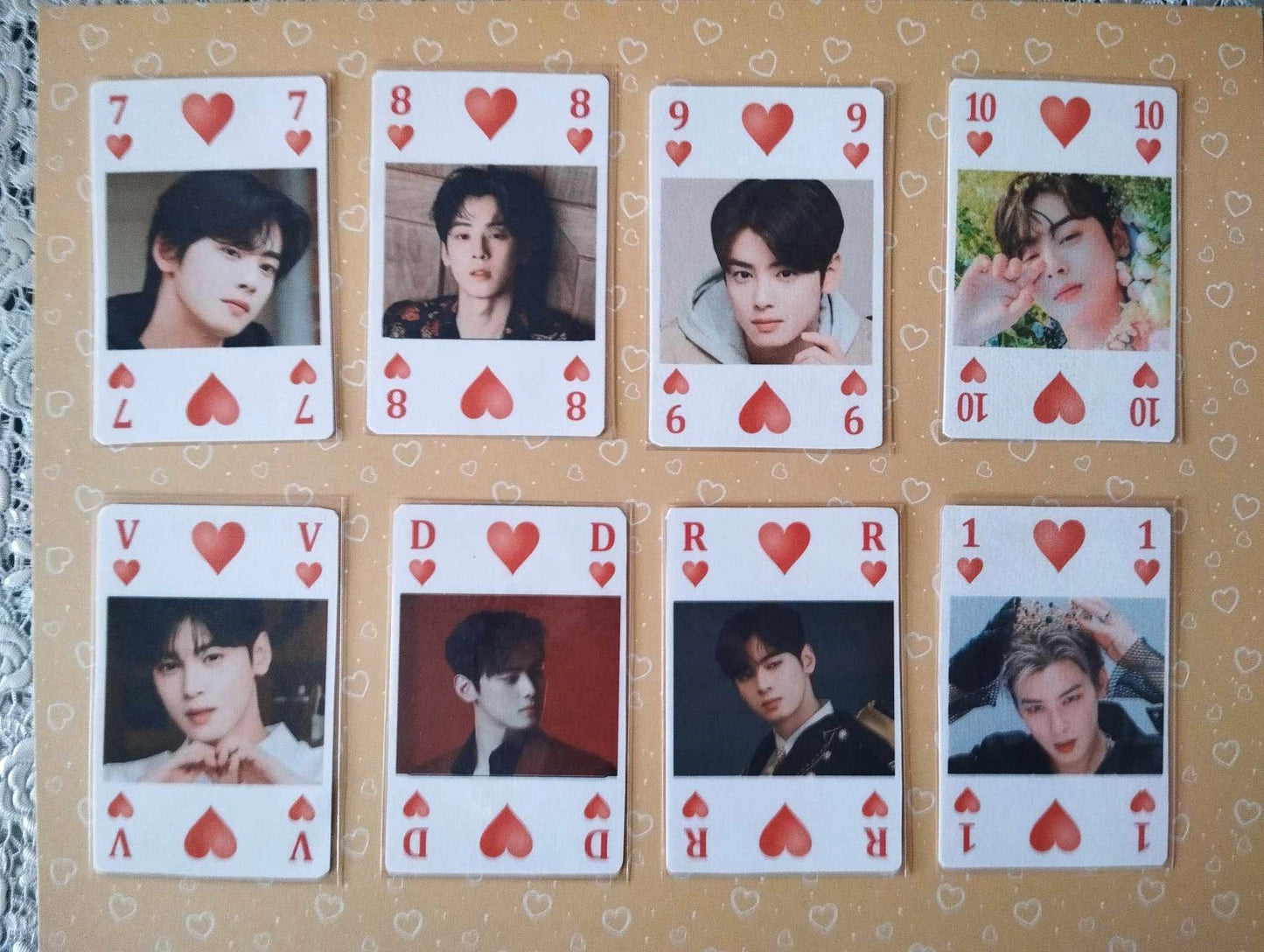 Jeu de 32 cartes personnalisé fait main CHA EUN WOO