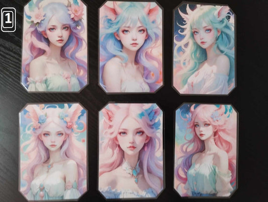 Lot 6 dessous de verre LITTLE LILITH version PASTEL