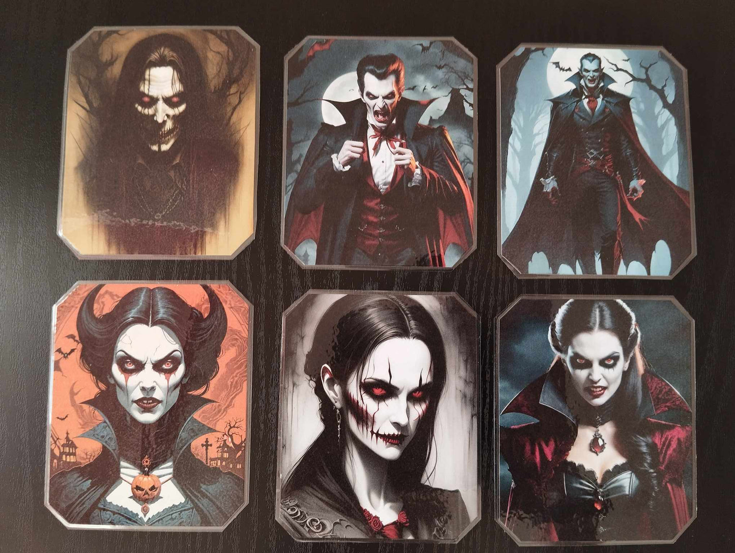 Lot 6 dessous de verre HALLOWEEN Les vampires