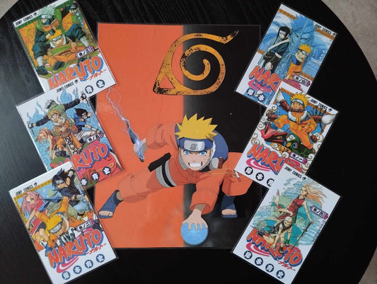 Set décoratif ou Reception 7 pièces Webtoon , manga Naruto