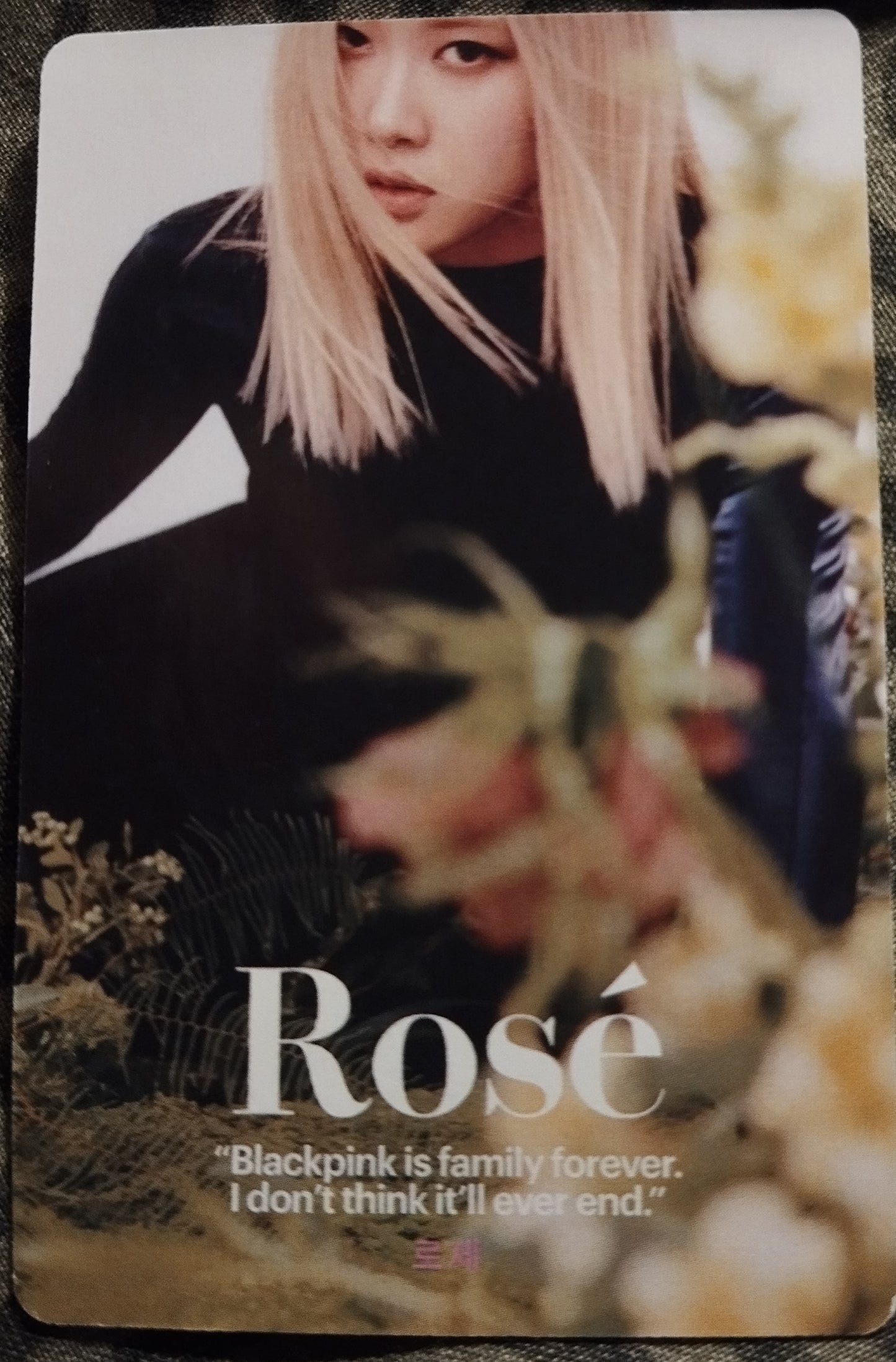 Photocard BLACKPINK Ready for love 2022 Rose