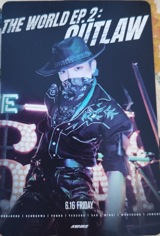 Photocard ATEEZ The world Ep.2 : Outlaw Bouncy Hong joong