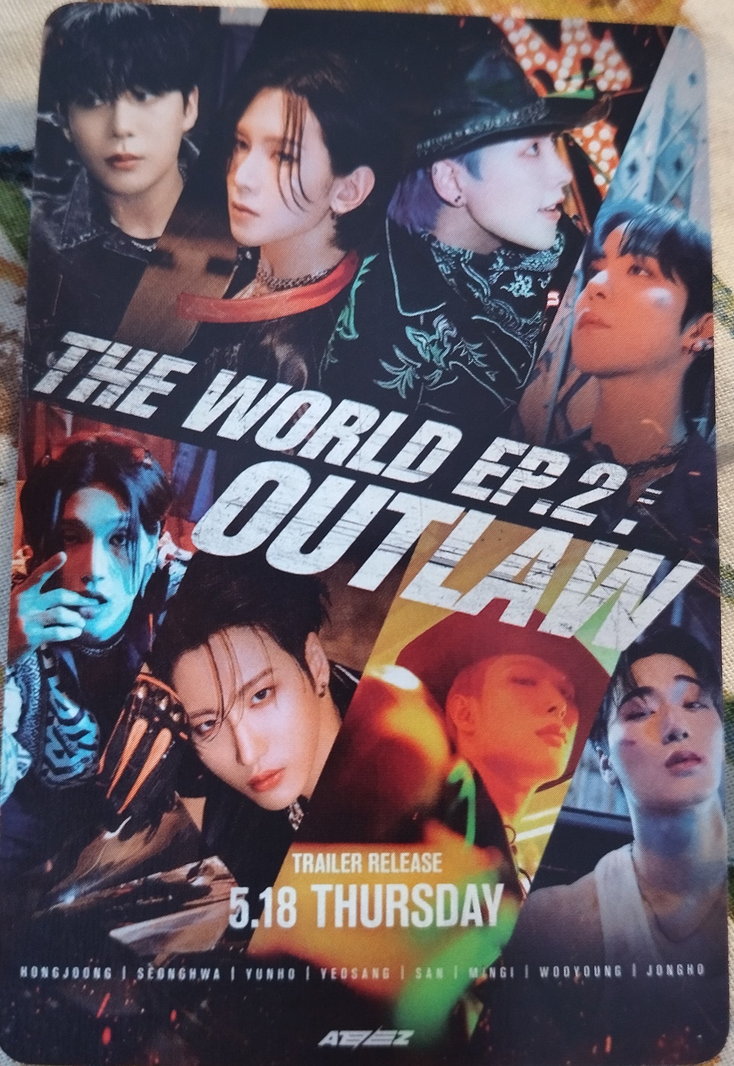 Photocard ATEEZ The world Ep.2 : Outlaw Bouncy