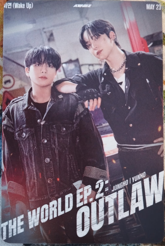 Photocard ATEEZ The world Ep.2 : Outlaw Bouncy Jongho Yunho