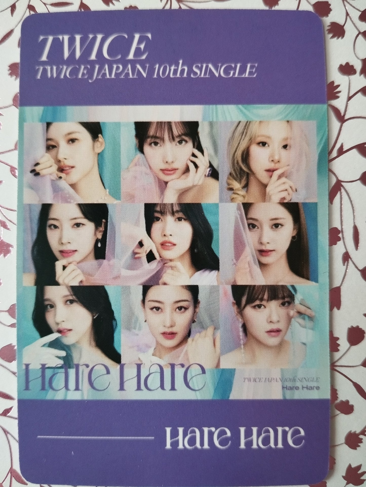 Photocard TWICE Hare hare Japan 10th single
