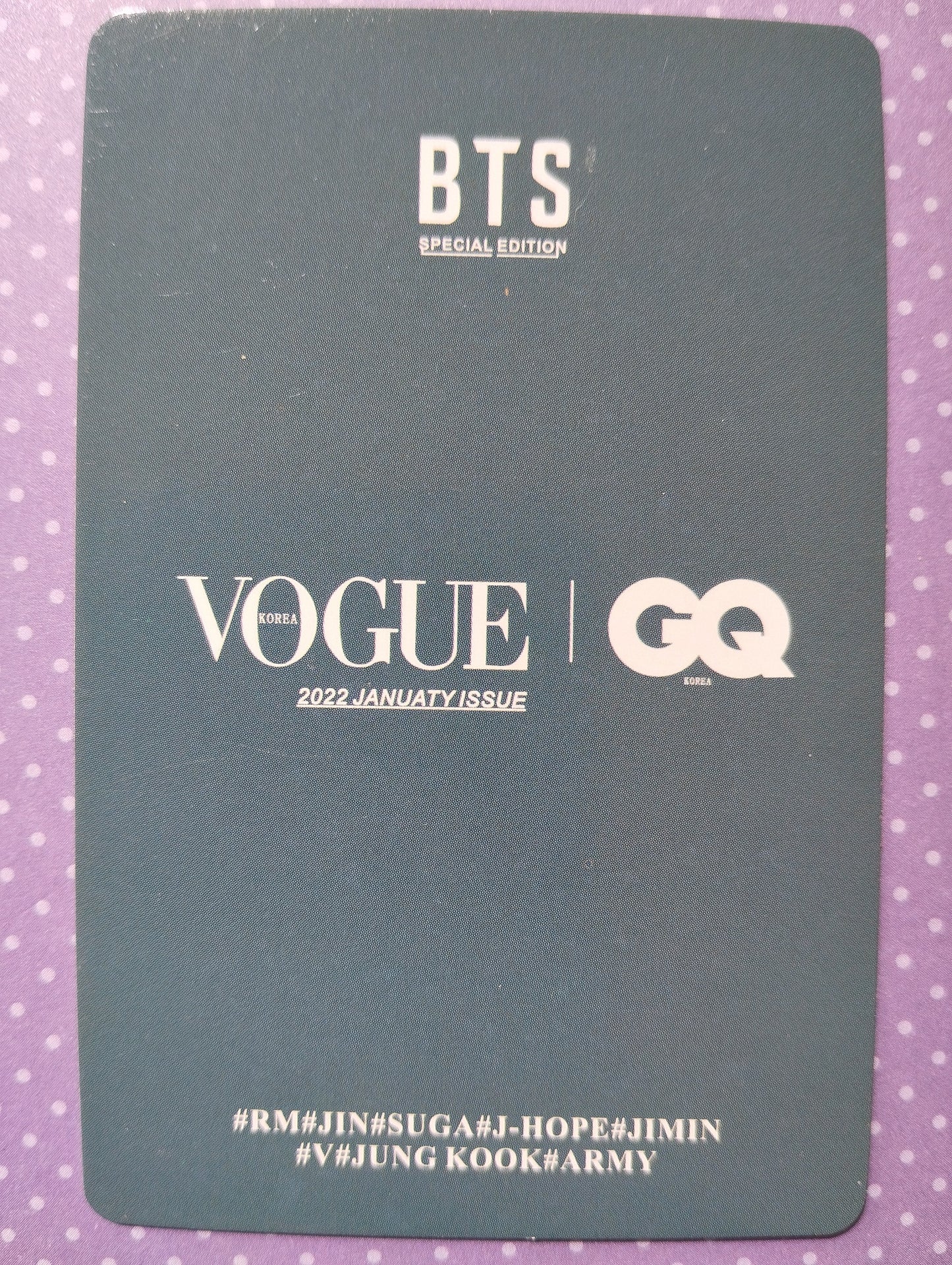 Photocard BTS Vogue GQ Jungkook