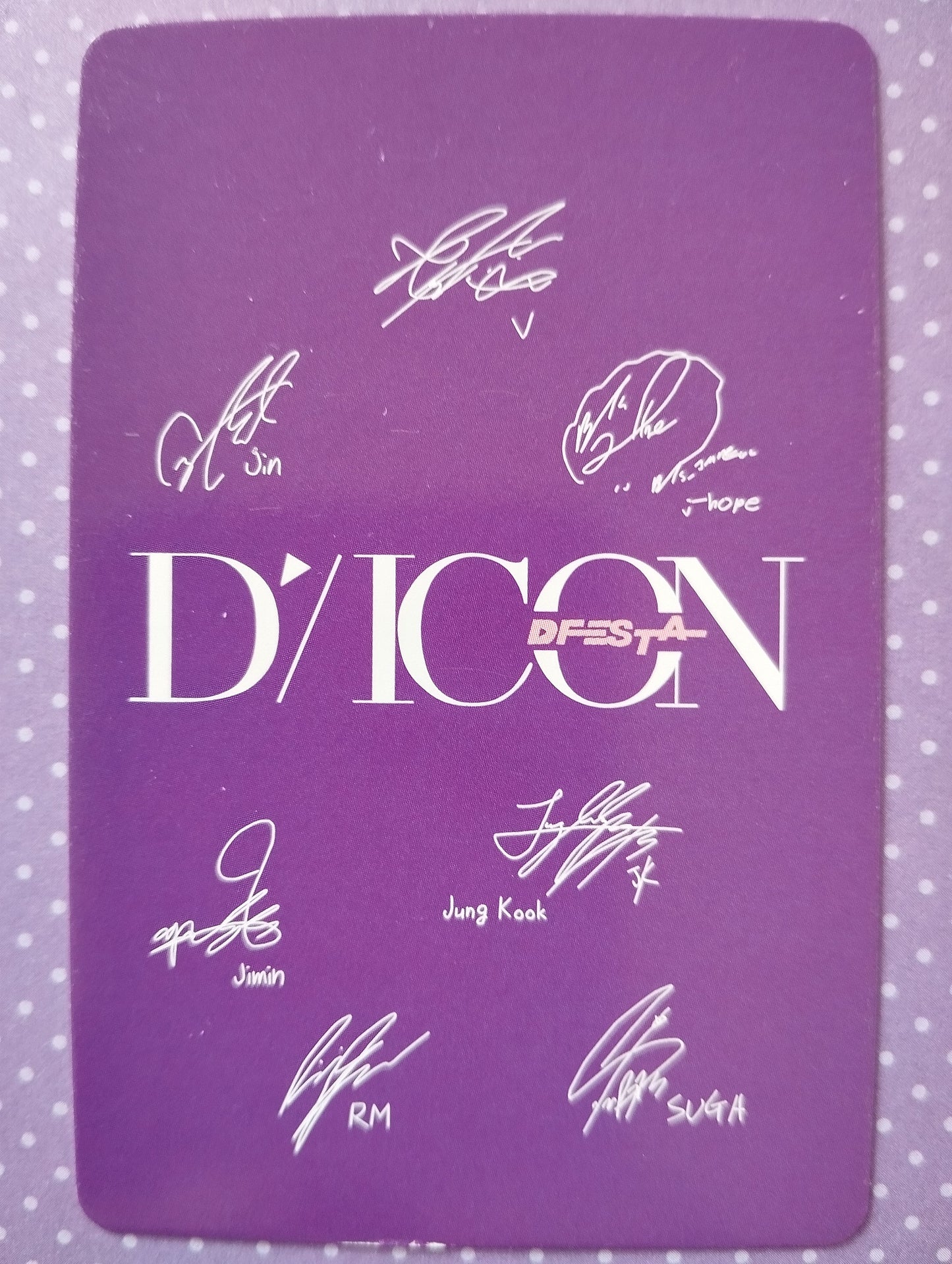 Photocard BTS D/Icon V