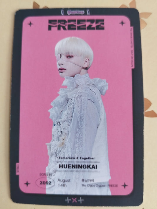 Photocard TXT  freeze  huening kai