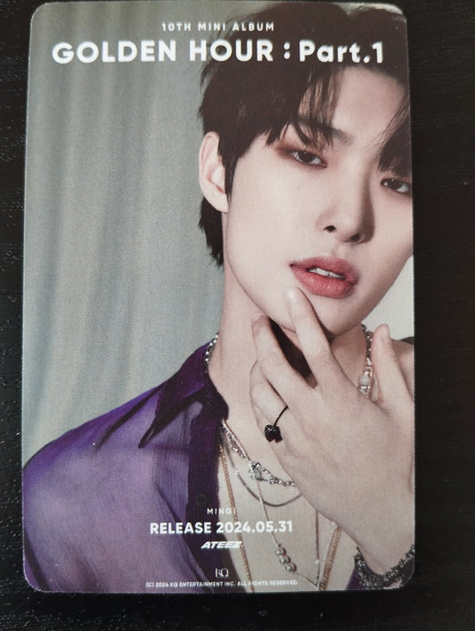 Photocard   ATEEZ  2024 Golden hour part 1 Mingi