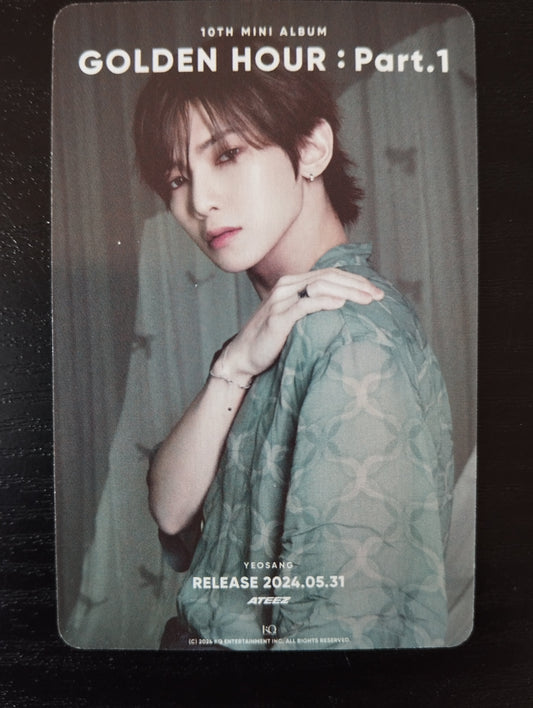 Photocard   ATEEZ  2024 Golden hour part 1 Yeosang