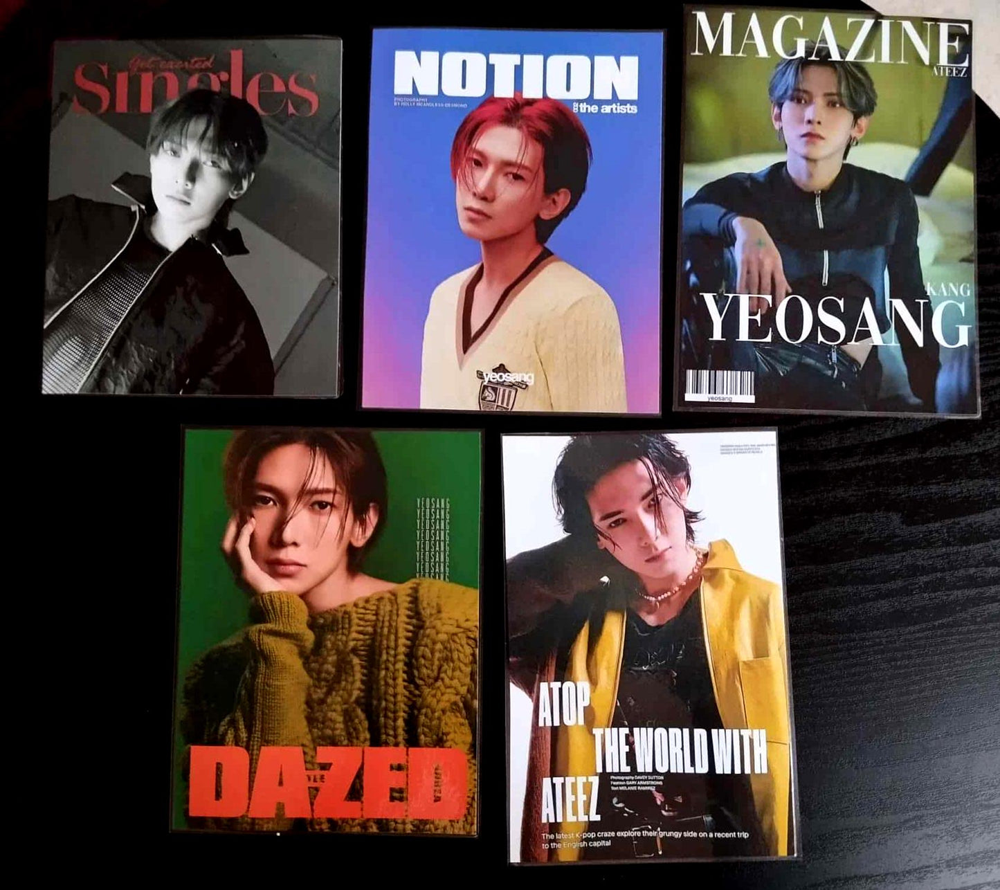 Lot 5 decorations K pop ATEEZ Yeosang.