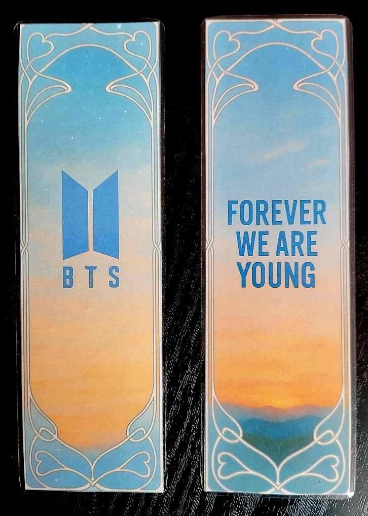 main picture of k pop bookmark bts forever we are young perfect gift army