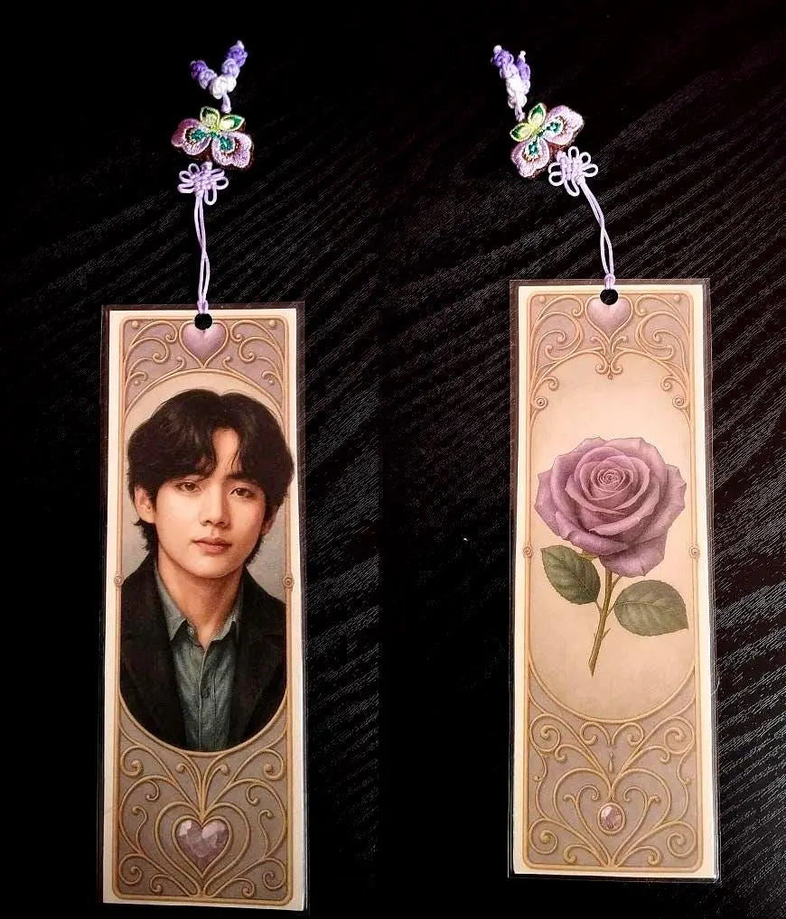 main picture of bts bookmark v taehyung norigae hanbok fan army gift