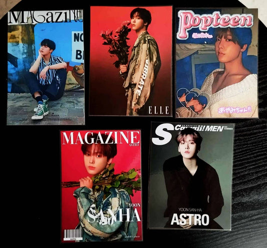 Décorations K pop style magazine - 5 visuels  ASTRO SANHA