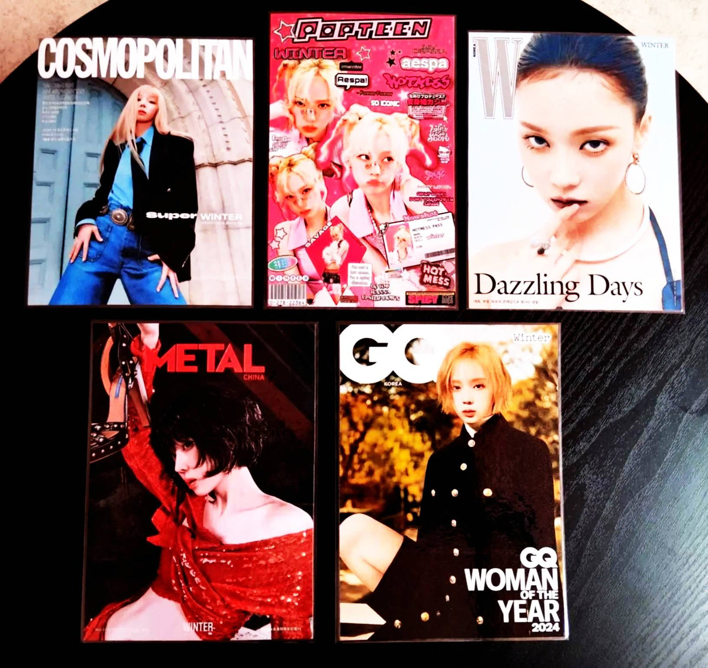 Décorations K pop style magazine - 5 visuels AESPA WINTER