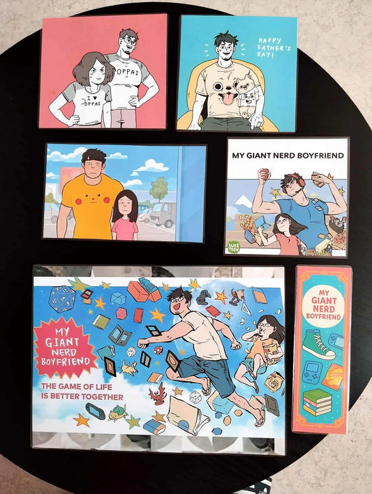 Pack Décoration Webtoon – My giant nerd boyfriend + Marque pages
