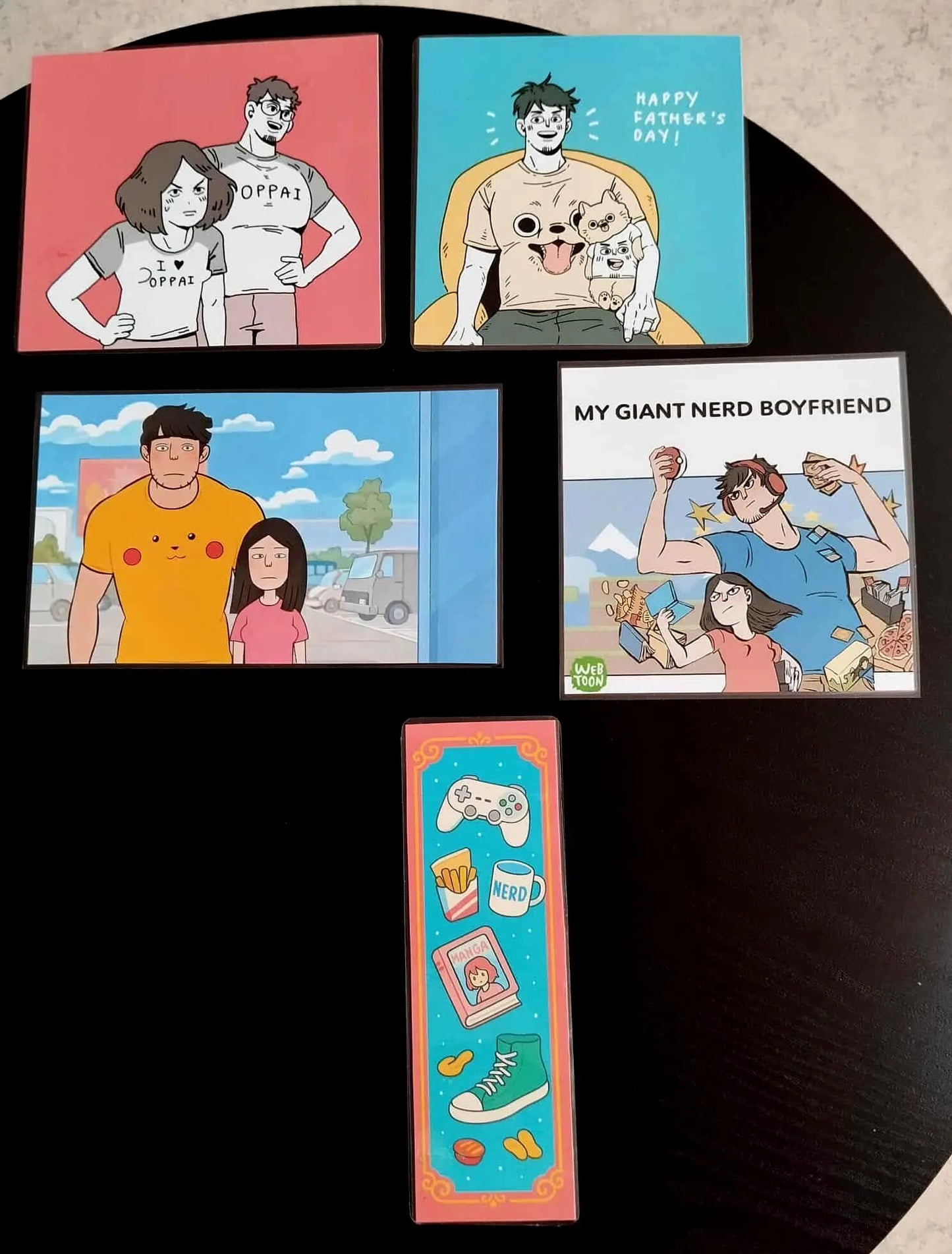 Pack Décoration Webtoon – My giant nerd boyfriend + Marque pages