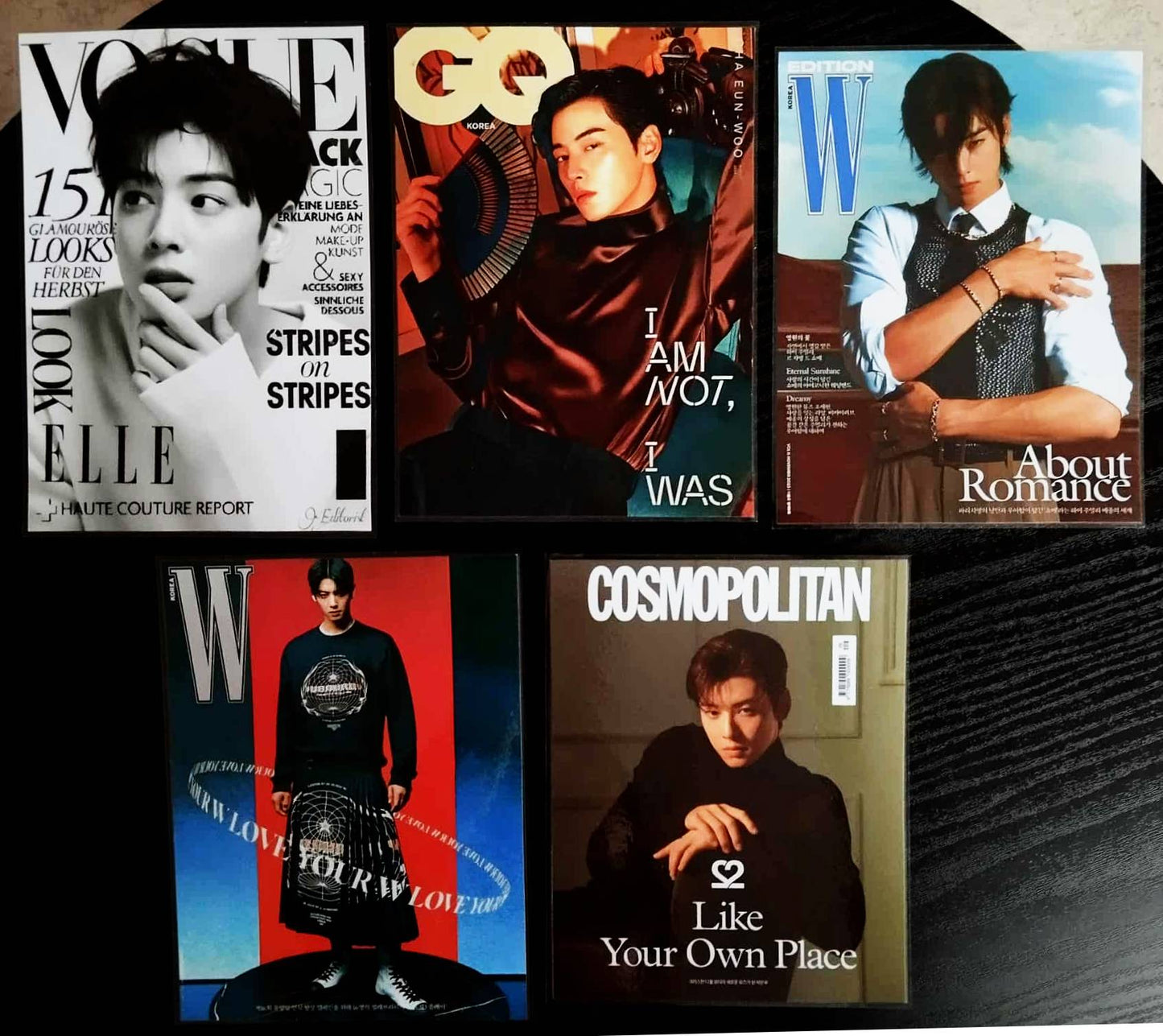 Décorations K drama style magazine - 5 visuels CHA EUN WOO