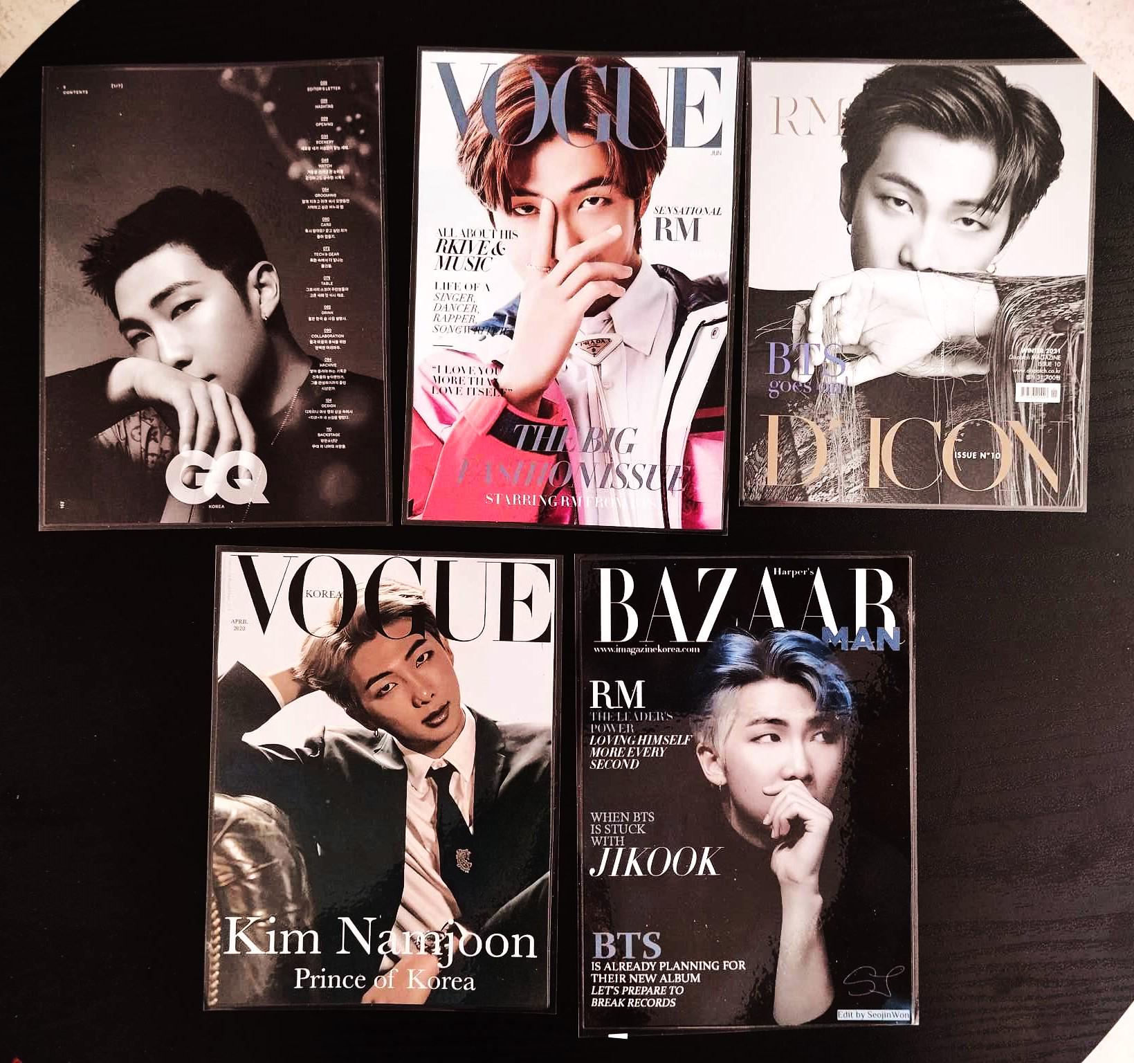 image principale de Lot 5 Décoratons  K-pop – Lot de 5 visuels stylés BTS RM