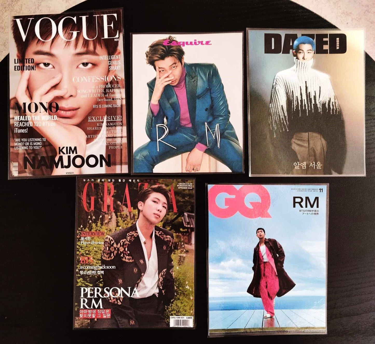 image principale de iLot 5 Décoratons  K-pop – Lot de 5 visuels stylés BTS RM