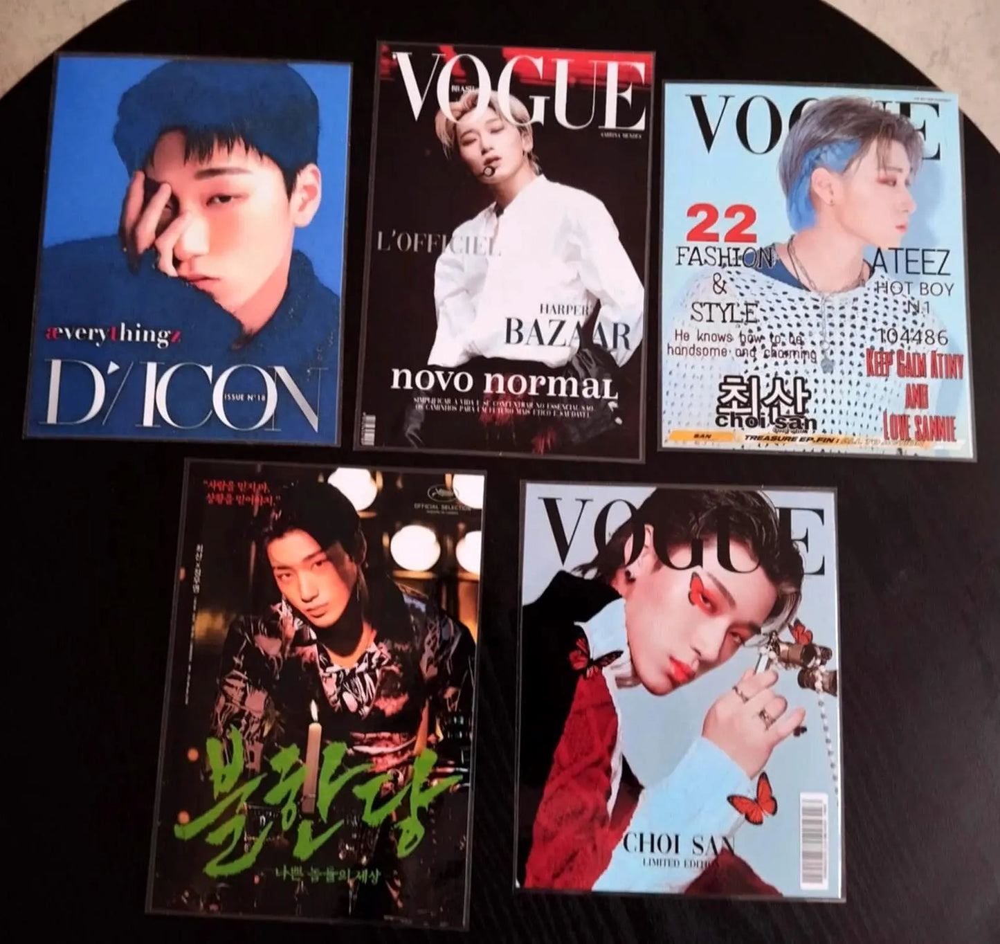 Lot 5 décorations   K-POP ATEEZ Choi San.