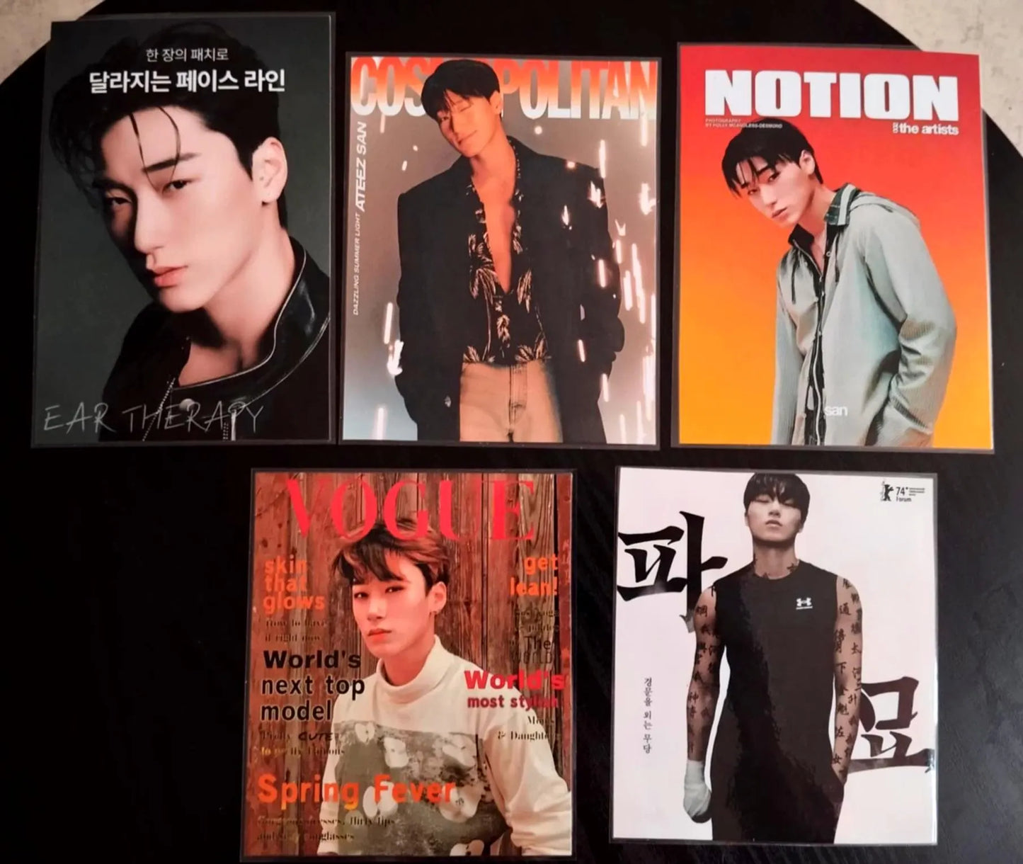 Lot 5 décorations   K-POP ATEEZ Choi San.