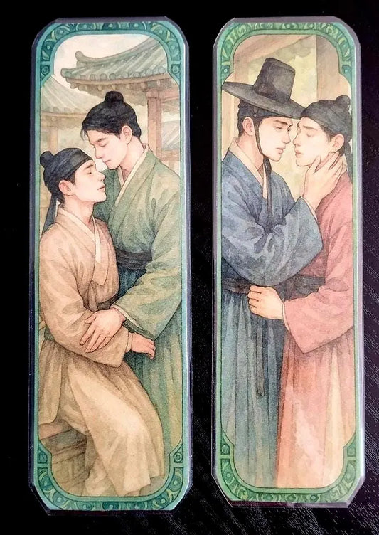 🌸 Marque-pages Yaoi / BL – 17,5 x 5,5 cm – Finition plastifiée 🌸