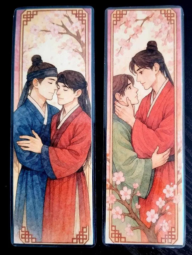 🌸 Marque-pages Yaoi / BL – 17,5 x 5,5 cm – Finition plastifiée 🌸