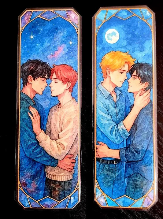 🌸 Marque-pages Yaoi / BL – 17,5 x 5,5 cm – Finition plastifiée 🌸