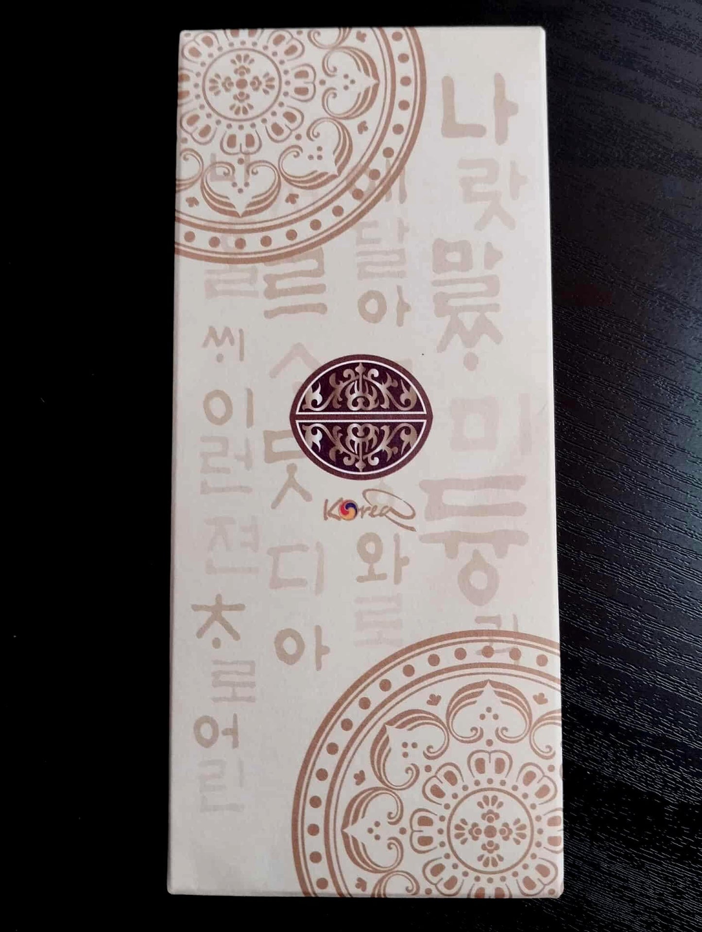 Ensemble coréen authentique – Marque-pages métal Hanbok 7,5 cm + norigae & stylo motifs coréens – Fabriqué en Corée du Sud