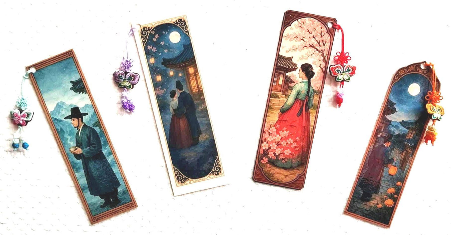 Marque-page coréen fait main –  Plastifié – Nœud de hanbok norigae – Cadeau culturel – Souvenir traditionnel coréen – Décoration murale ou accessoire sac