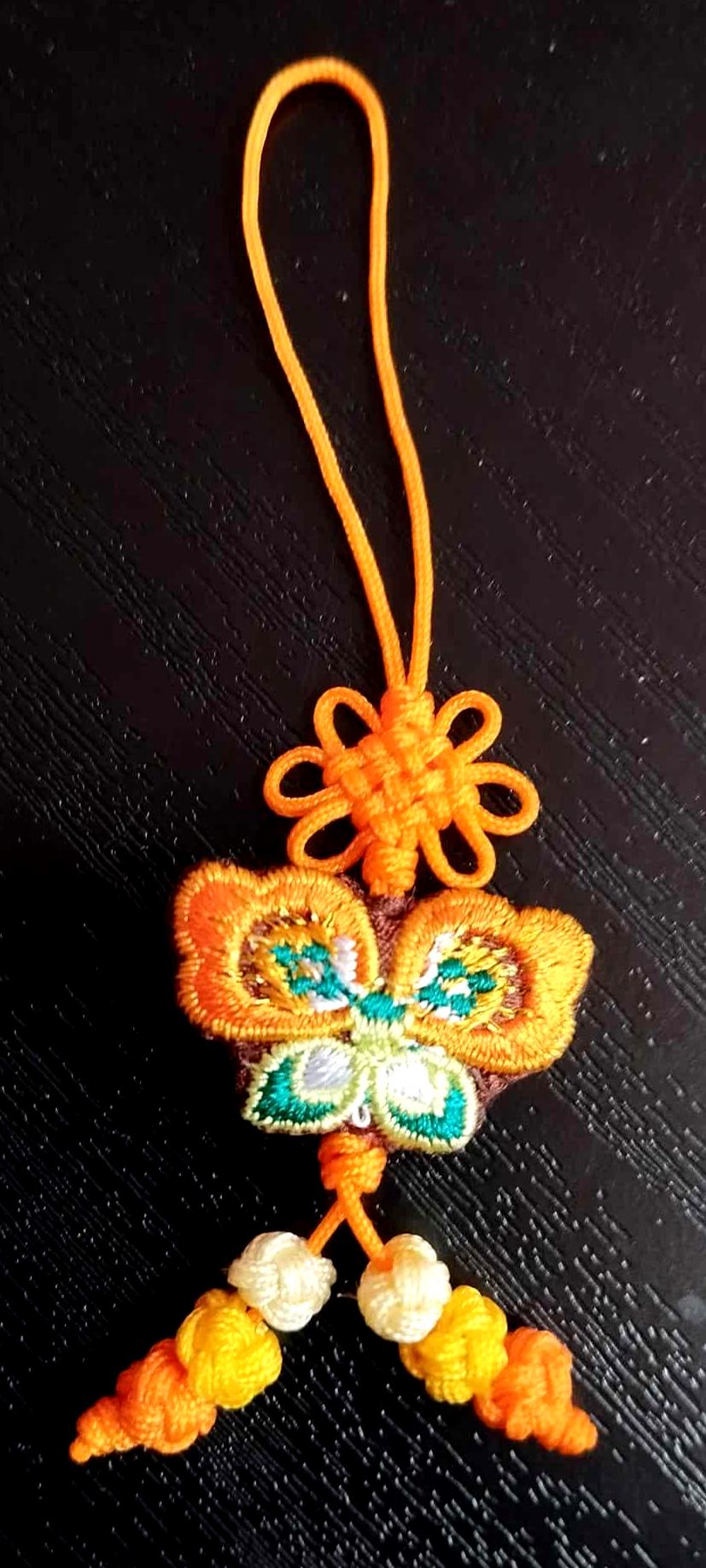 Marque-page coréen fait main – Plastifié – Nœud de hanbok norigae – Cadeau culturel – Souvenir traditionnel coréen – Décoration murale ou accessoire sac