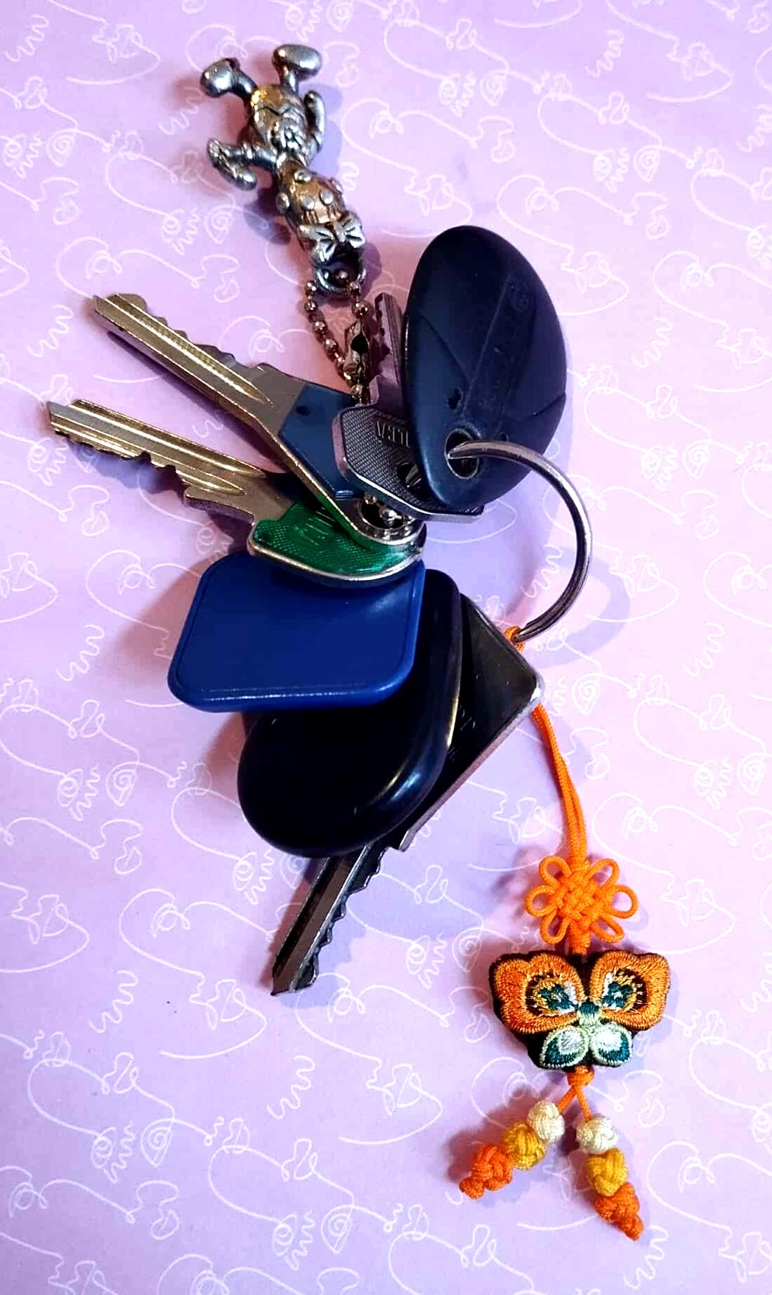 Marque-page coréen fait main –  Plastifié – Nœud de hanbok norigae – Cadeau culturel – Souvenir traditionnel coréen – Décoration murale ou accessoire sac