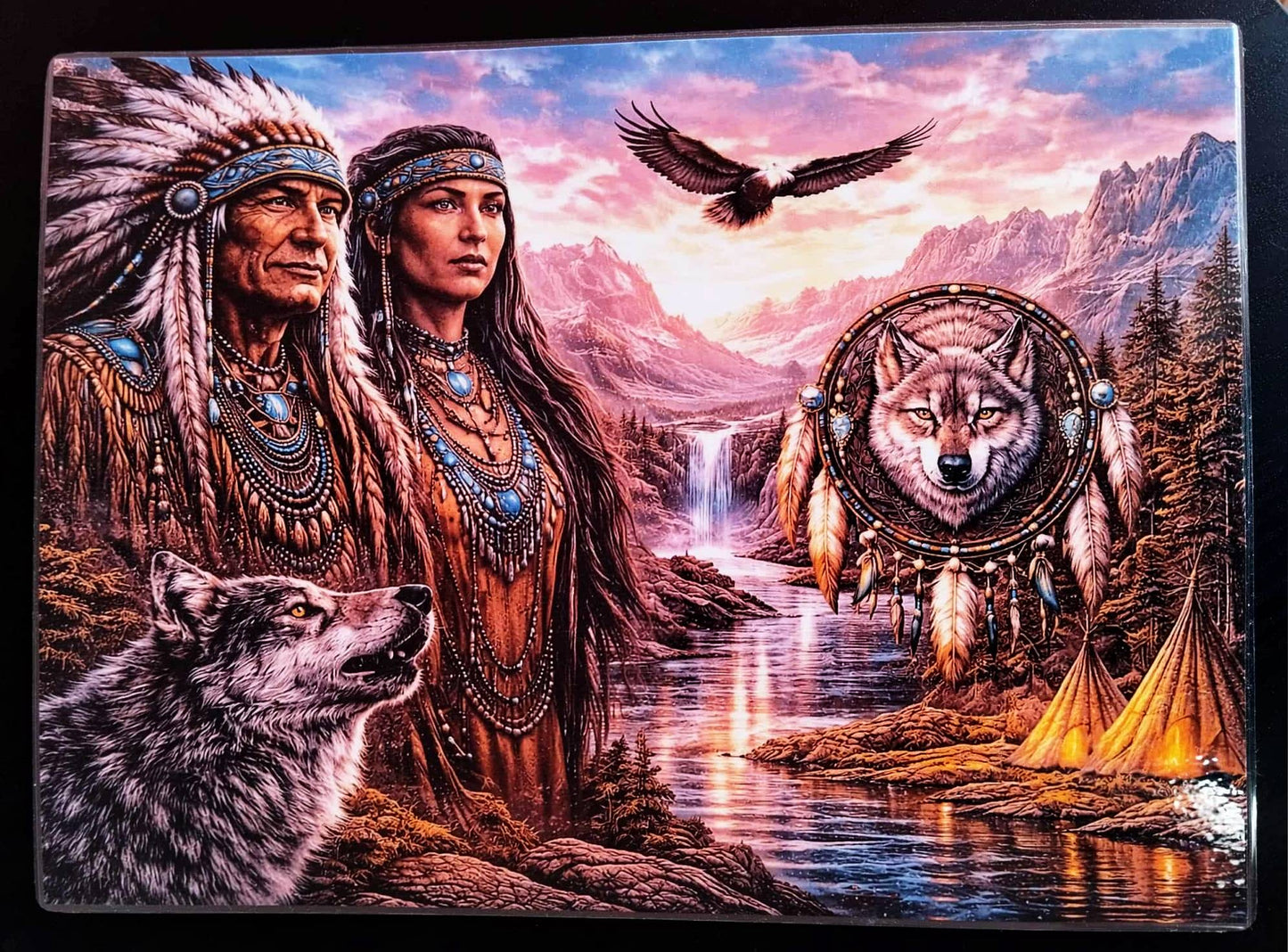 Pack décoration thème AMERINDIENS 1 + Marque pages assorti