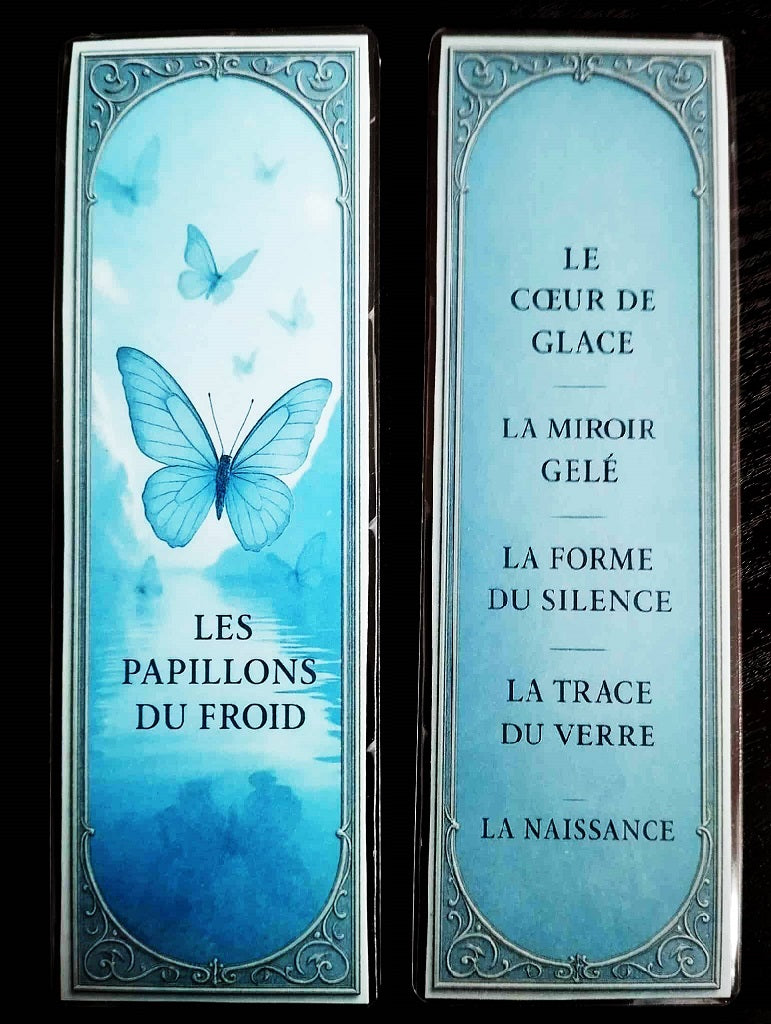 Pack décoration LE SOUFFLEUR DE VERRE Les papillons du froid + marque pages