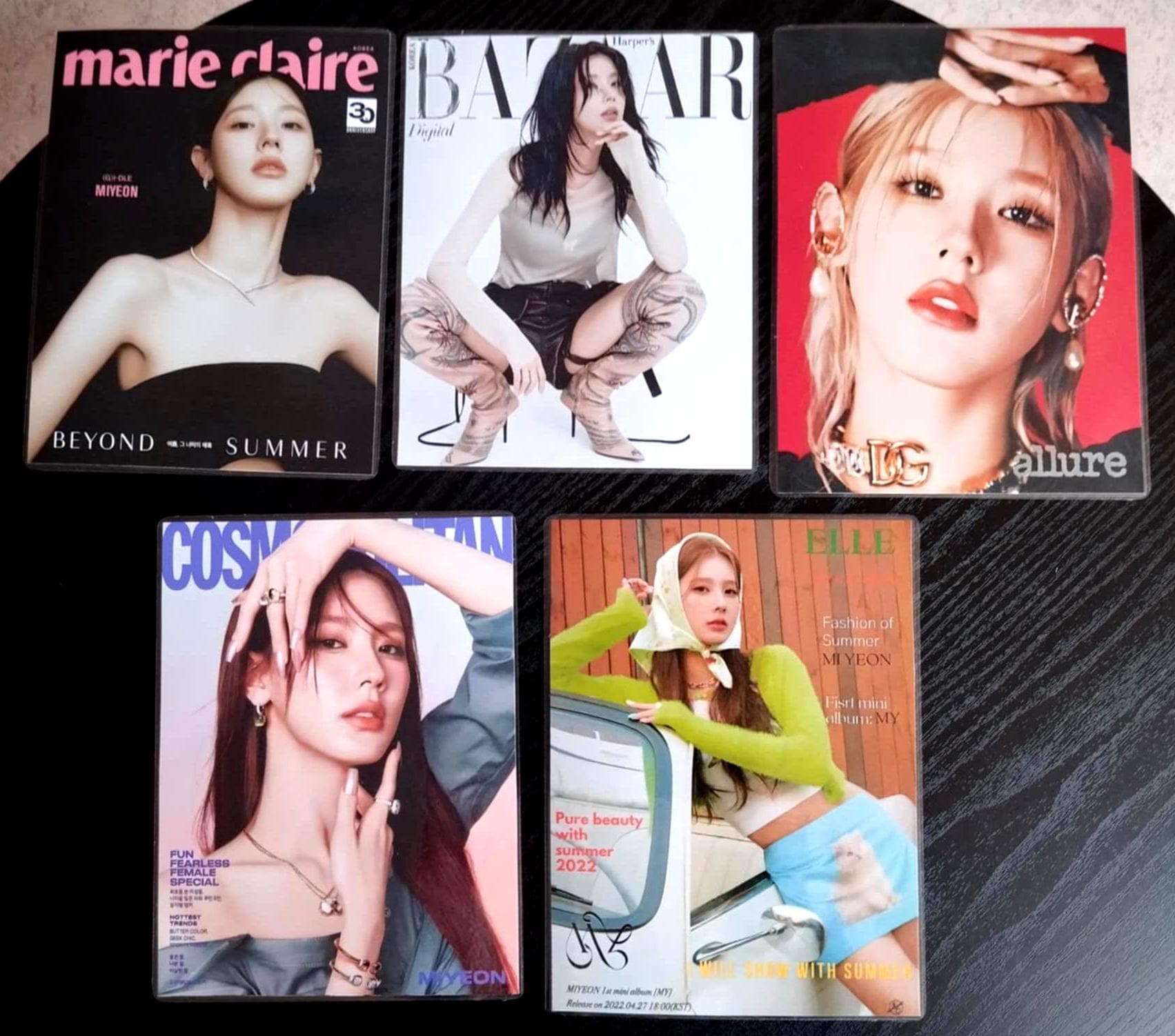 photo principale de lot de 5 decorations (G)I-dle miyeon, soyeon, shuhua, yuqi, minnie