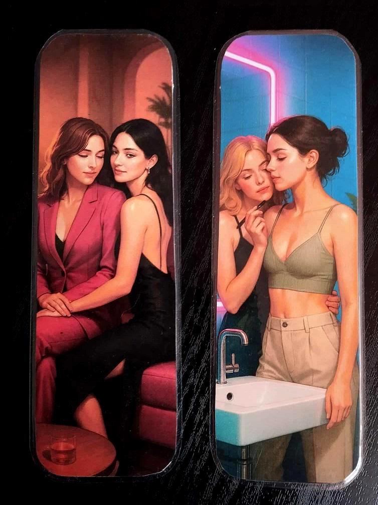 Yuri/GL  Bookmark – 17.5 x 5.5 cm – Laminated & Premium Finish 🌸