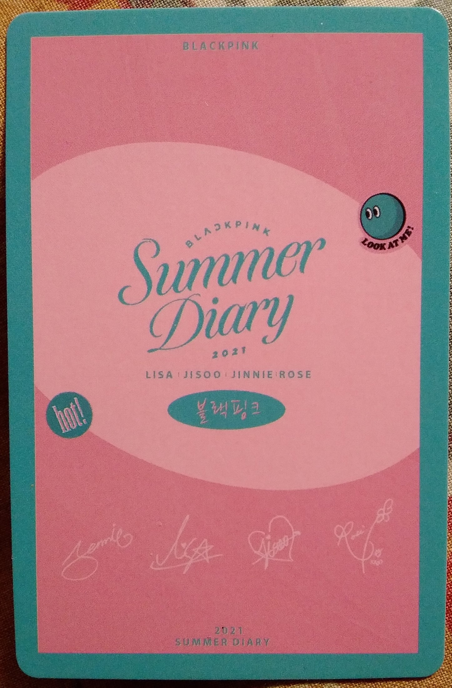 Photocard  BLACKPINK  Summer diary  Jennie  Jisoo