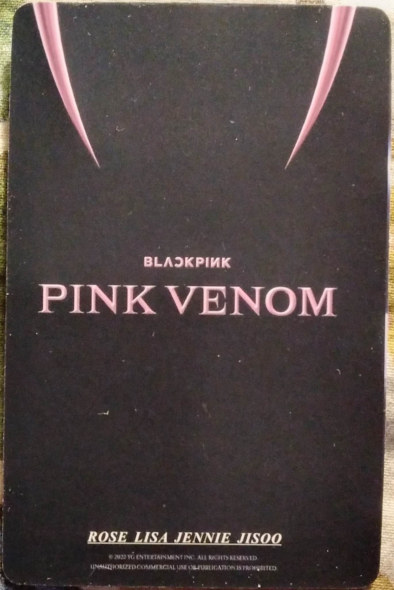 Photocard  BLACKPINK  Pink venom Rose Lisa