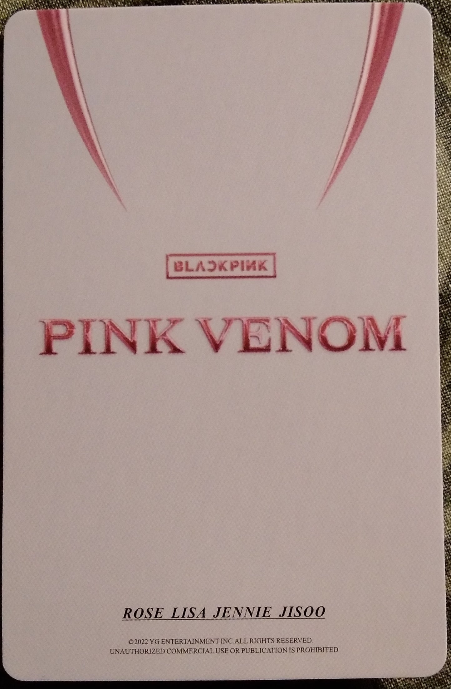 Photocard  BLACKPINK  Pink venom Jennie