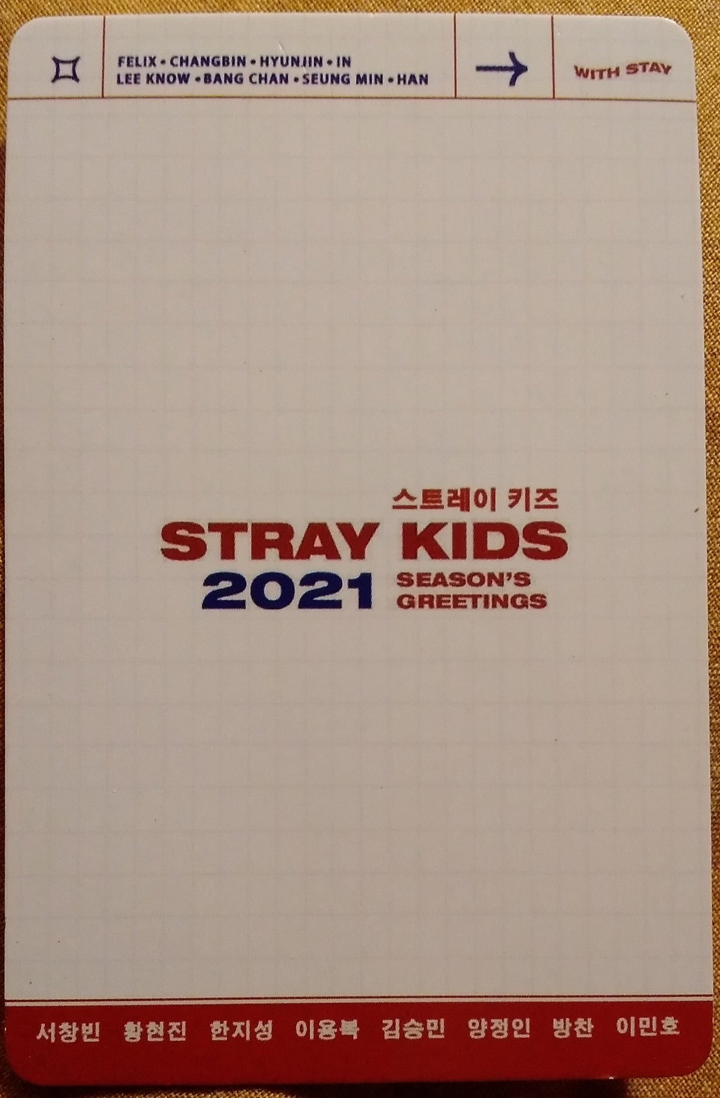 Photocard STRAYKIDS  Season's Greetings 2021
